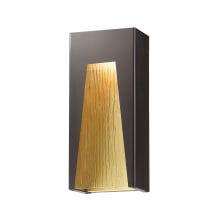 Millenial 18" Tall LED Wall Sconce with Ribbed, Chiseled or Seedy Glass - 3000K