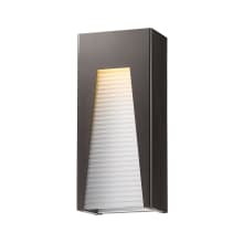 Millenial 18" Tall LED Wall Sconce with Ribbed, Chiseled or Seedy Glass - 3000K