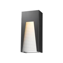 Millenial 13" Tall LED Wall Sconce with Ribbed, Chiseled or Seedy Glass - 3000K