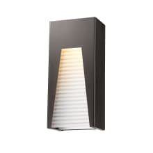 Millenial 13" Tall LED Wall Sconce with Ribbed, Chiseled or Seedy Glass - 3000K