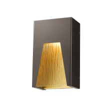 Millenial 10" Tall LED Wall Sconce with Ribbed, Chiseled or Seedy Glass - 3000K