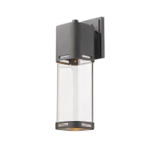 Lestat 18" Tall LED Wall Sconce with Clear Cylinder Glass - 2700K