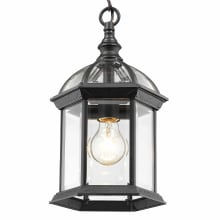Annex Single Light 8" Wide Outdoor Mini Pendant with Clear Beveled Glass Panels
