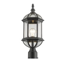 Annex Single Light 20" Tall Outdoor Single Head Post Light with Clear Beveled Glass Panels