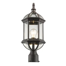 Annex Single Light 20" Tall Outdoor Single Head Post Light with Clear Beveled Glass Panels