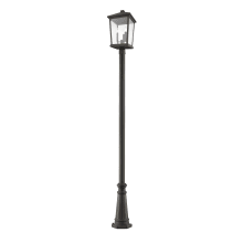 Beacon 3 Light 106" Tall Outdoor Single Head Post Light with 9" Base