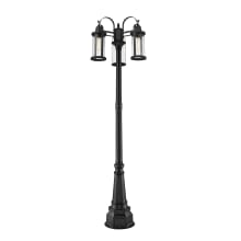 Roundhouse 3 Light 103" Tall Outdoor Multi Head Post Light