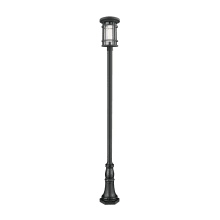 Jordan 114" Tall Outdoor Single Head Post Light with 12" Rounded Decorative Base