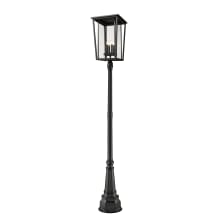 Seoul 4 Light 32" Tall Outdoor Pier Mount Post Light with Slim Base