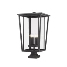 Seoul 4 Light 32" Tall Outdoor Pier Mount Post Light with Thick Base