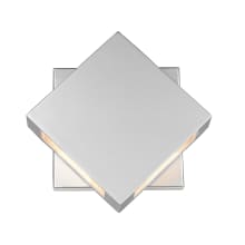Quadrate 9" Tall 2 Light LED Adjustable Wall Sconce - 2700K