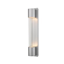 Striate 2 Light 24" Tall LED Outdoor Wall Sconce