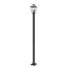 Talbot 3 Light 114" Tall Outdoor Single Head Post Light with Square Base