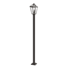 Talbot 3 Light 117" Tall Outdoor Single Head Post Light with Square Base