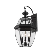 Westover 3 Light 22" Tall Outdoor Wall Sconce