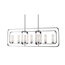 Aideen 7 Light 42" Wide Single Tier Billiard Chandelier with Frosted Glass Shade