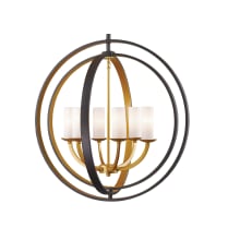 Ashling 6 Light 24" Wide Globe Chandelier with Matte Opal Glass Shades