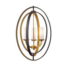 Ashling 3 Light 15" Wide Globe Chandelier with Matte Opal Glass Shades