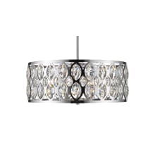 Dealey 6 Light 23" Wide Crystal Drum Chandelier