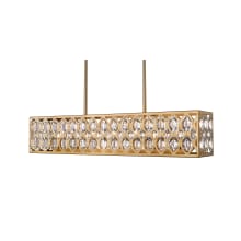 Dealey 7 Light 44" Wide Crystal Linear Chandelier