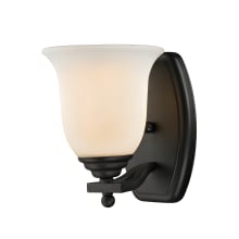 Lagoon 1 Light Bathroom Sconce with Matte Opal Glass Shade