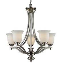 Lagoon 5 Light 1 Tier Chandelier with Matte Opal Shade