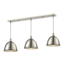 Mason 1 Light Full Sized Pendant with Brushed Nickel Shade