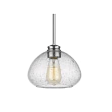 Amon 8" Wide Pendant with Clear Seedy Glass