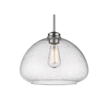 Amon 13" Wide Pendant with Clear Seedy Glass