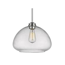 Amon 13" Wide Pendant with Clear Seedy Glass