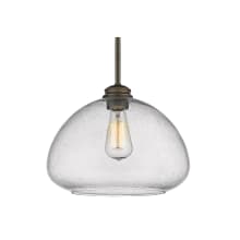 Amon 13" Wide Pendant with Clear Seedy Glass