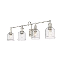 Bryant 4 Light 32" Wide Bathroom Vanity Light with Clear Seedy Glass Shades