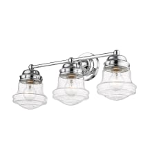 Vaughn 3 Light 23" Wide Bathroom Vanity Light with Clear Seedy Glass Shades