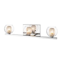 Auge 3 Light Bathroom Vanity Light with Clear Glass Shade