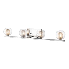 Auge 4 Light Bathroom Vanity Light with Clear Glass Shade