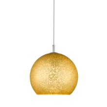 Nimbus Single Light 12" Wide Pendant with Gold Glass Shade