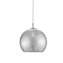 Nimbus 12" Wide Pendant with Chrome Glass Shade