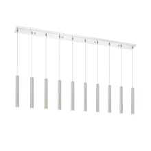 Forest 10 Light 57" Wide LED Linear Pendant with 12" Pendants