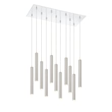 Forest 11 Light 24" Wide LED Linear Pendant with 12" Pendants