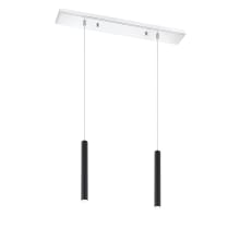 Forest 2 Light 30" Wide LED Linear Pendant with 12" Pendants