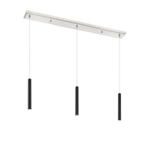 Forest 3 Light 46" Wide LED Linear Pendant with 12" Pendants