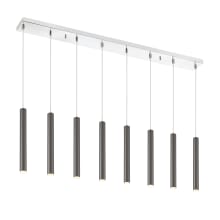 Forest 8 Light 44" Wide LED Linear Pendant with 12" Pendants