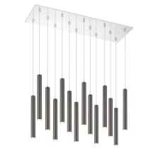 Forest 14 Light 32" Wide LED Linear Pendant with 12" Pendants