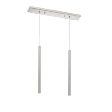Forest 2 Light 30" Wide LED Linear Pendant with 24" Pendants
