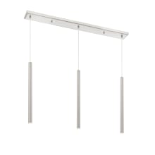 Forest 3 Light 46" Wide LED Linear Pendant with 24" Pendants