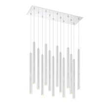 Forest 14 Light 32" Wide LED Linear Pendant with 24" Pendants