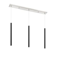 Forest 3 Light 46" Wide LED Linear Pendant with 24" Pendants