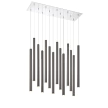 Forest 14 Light 32" Wide LED Linear Pendant with 24" Pendants
