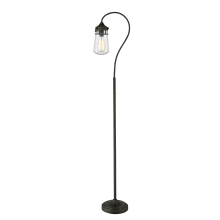 Celeste Single Light 58" Tall Floor Lamp with Jar Style Seedy Glass Shade