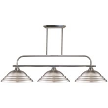 Annora 3 Light Billiard / Island Chandelier with Patterned Metal Shades